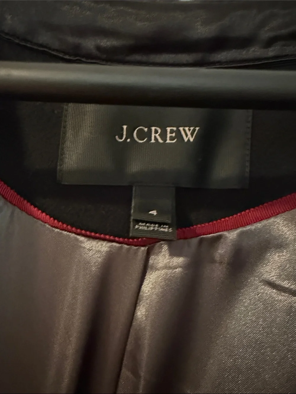 J. Crew Men’s Black Wool Hooded Toggle Pea Coat - Picture 3 of 3